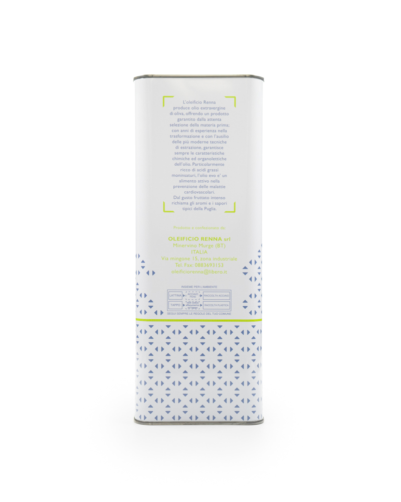 oleificio-renna-olio-extra-vergine-di-oliva-coratina-in-lattina-da-5L-lato-sinistro