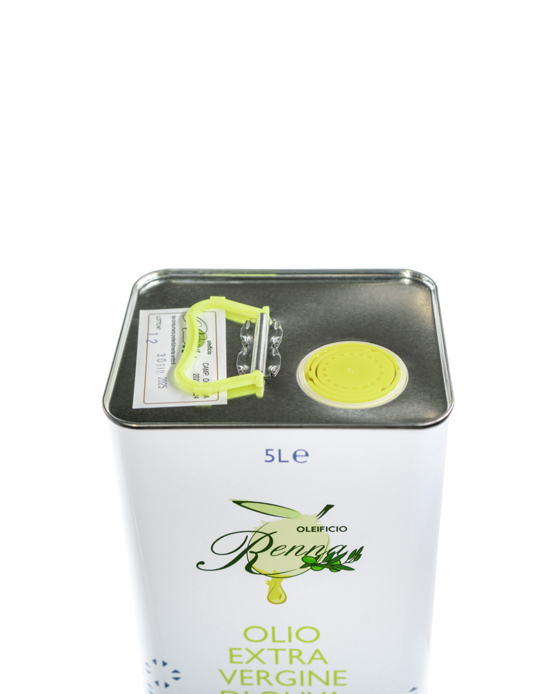 oleificio-renna-olio-extra-vergine-di-oliva-coratina-in-lattina-da-5L-parte-superiore